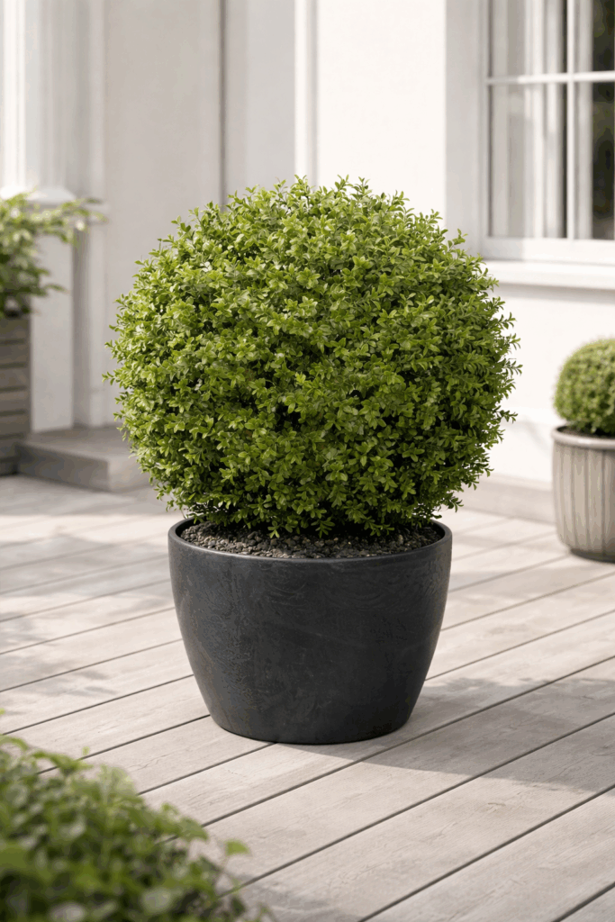 Spring Bushy Buxus In Situ