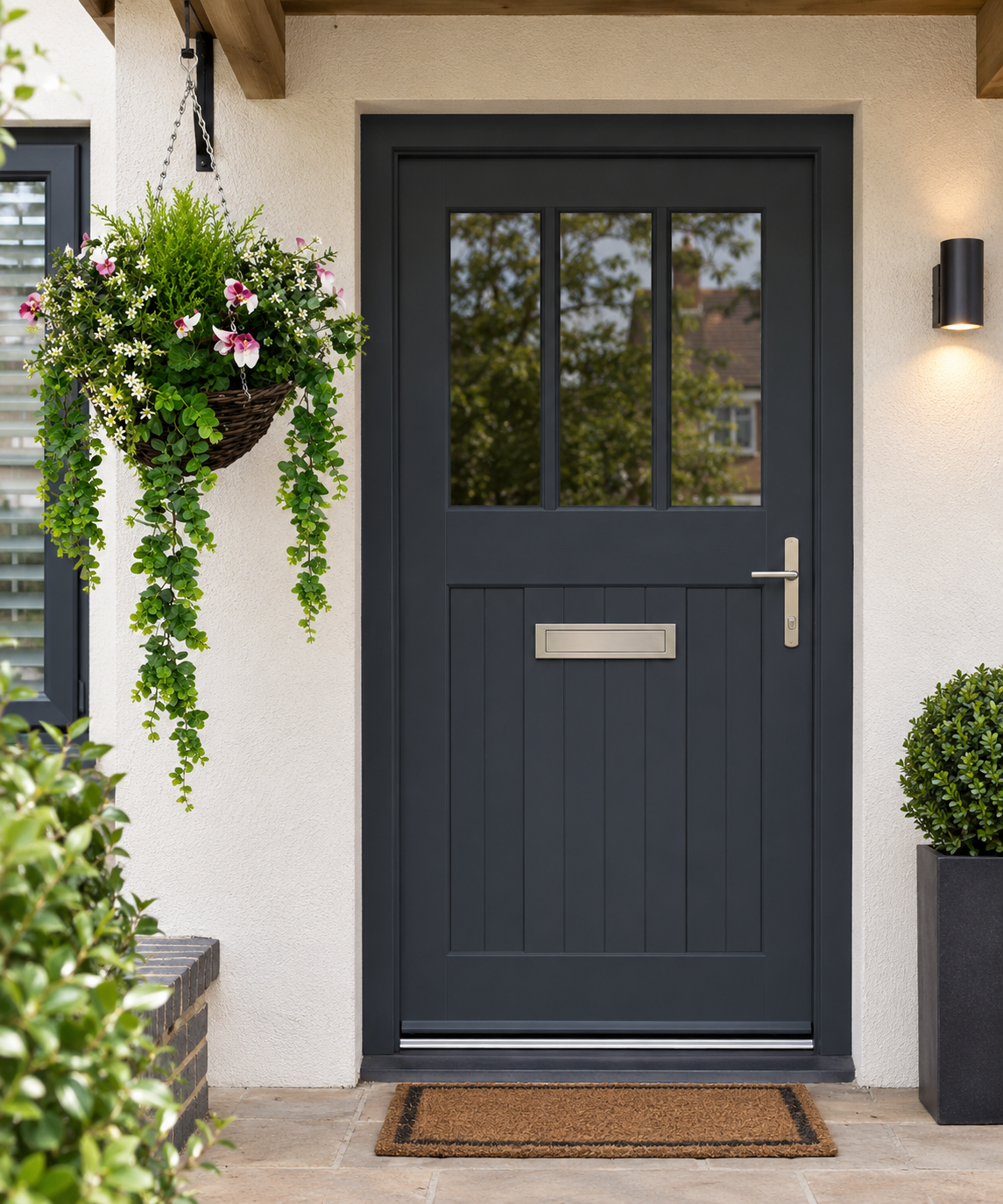 Inviting Charcoal Cottage Entrance