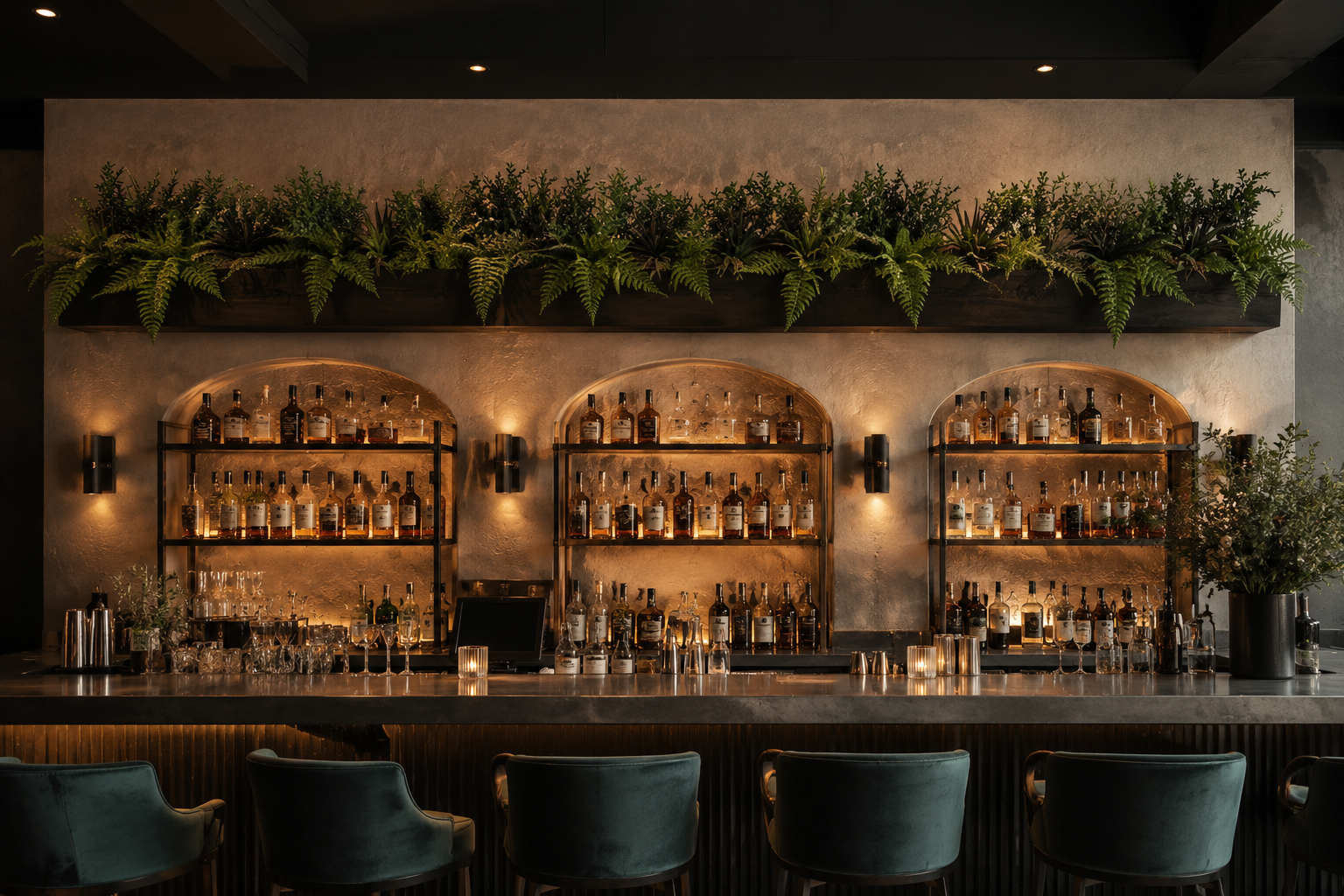 botanical greenery in situ