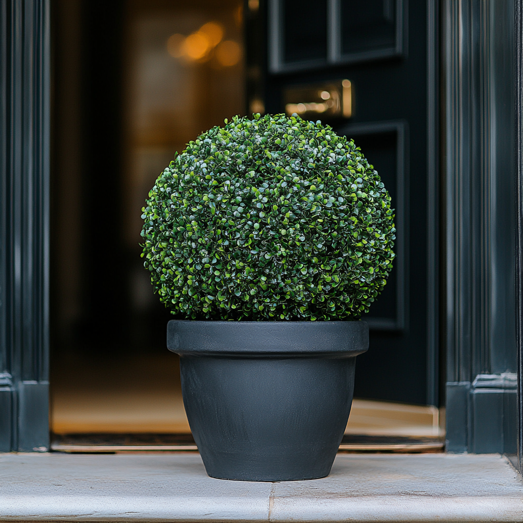 georgieog 99376 a product shot of a potted artificial boxwood b cb329e3a abaa 4599 a03b 66fa0072b4c3