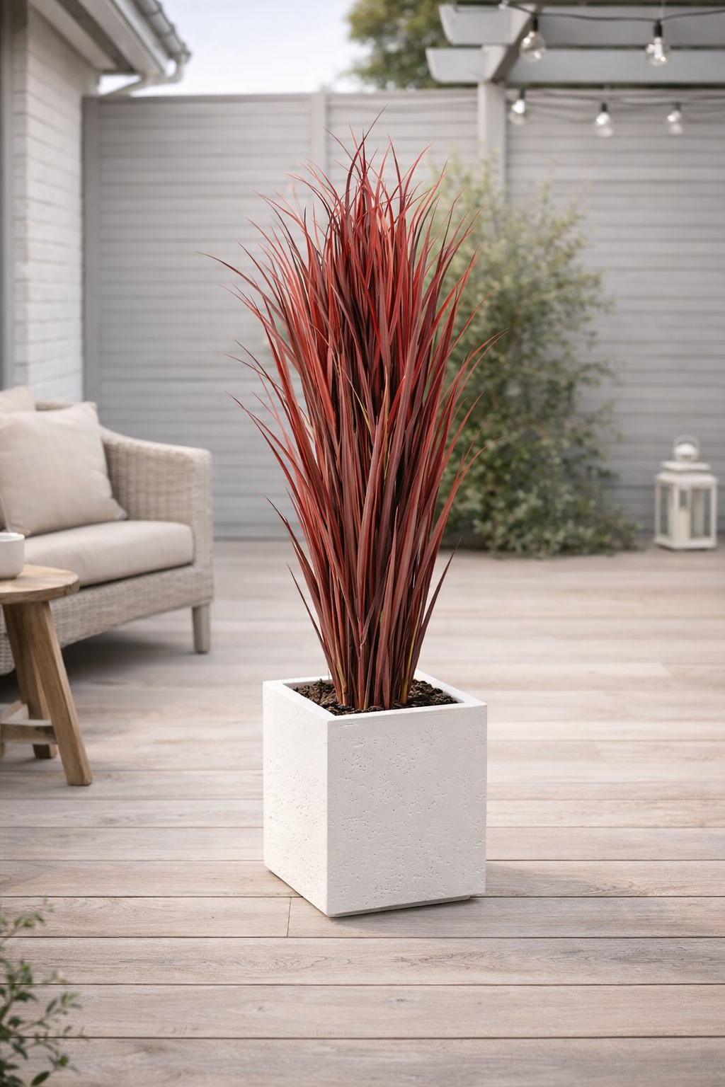 spring red grass tree
