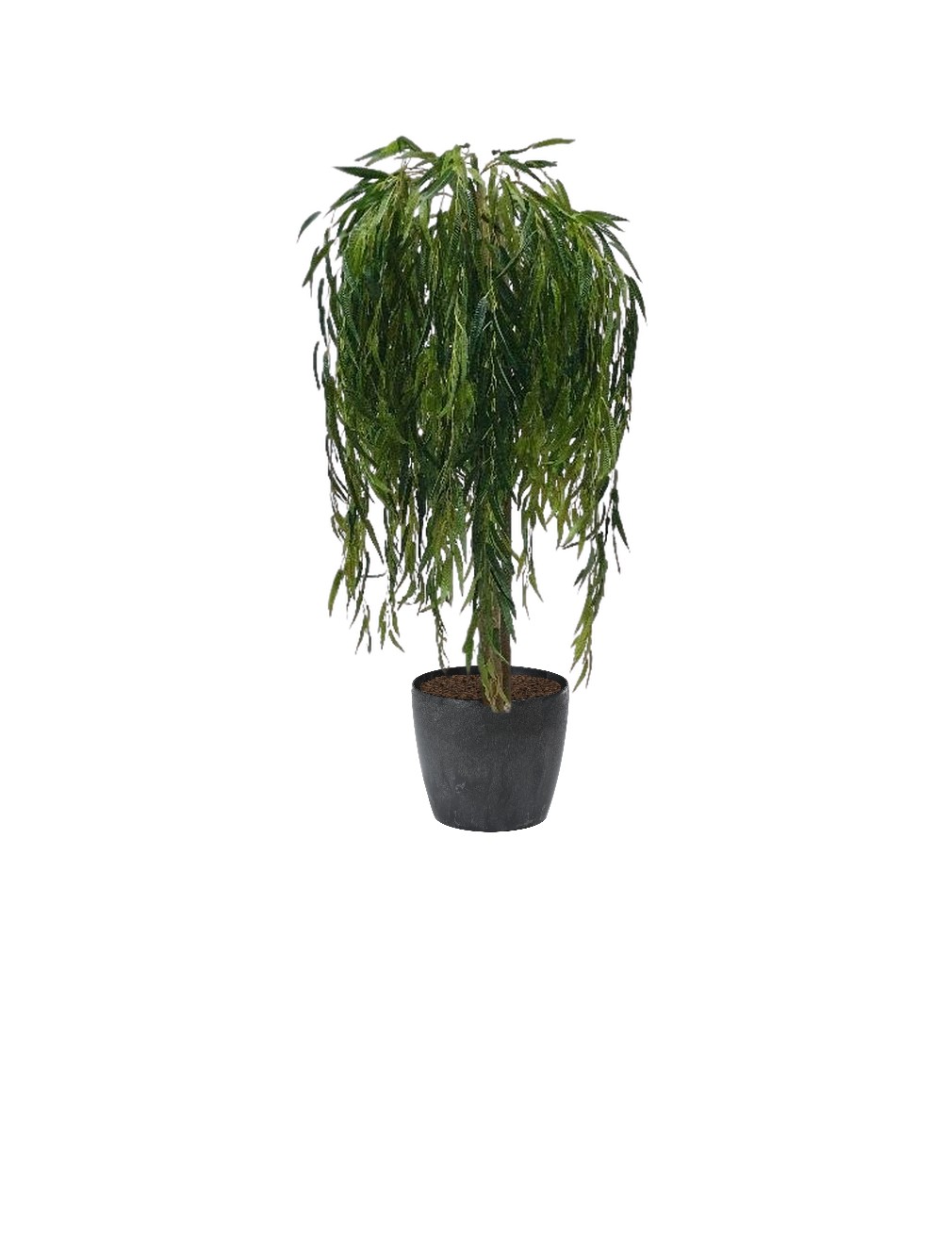 willow black concrete round