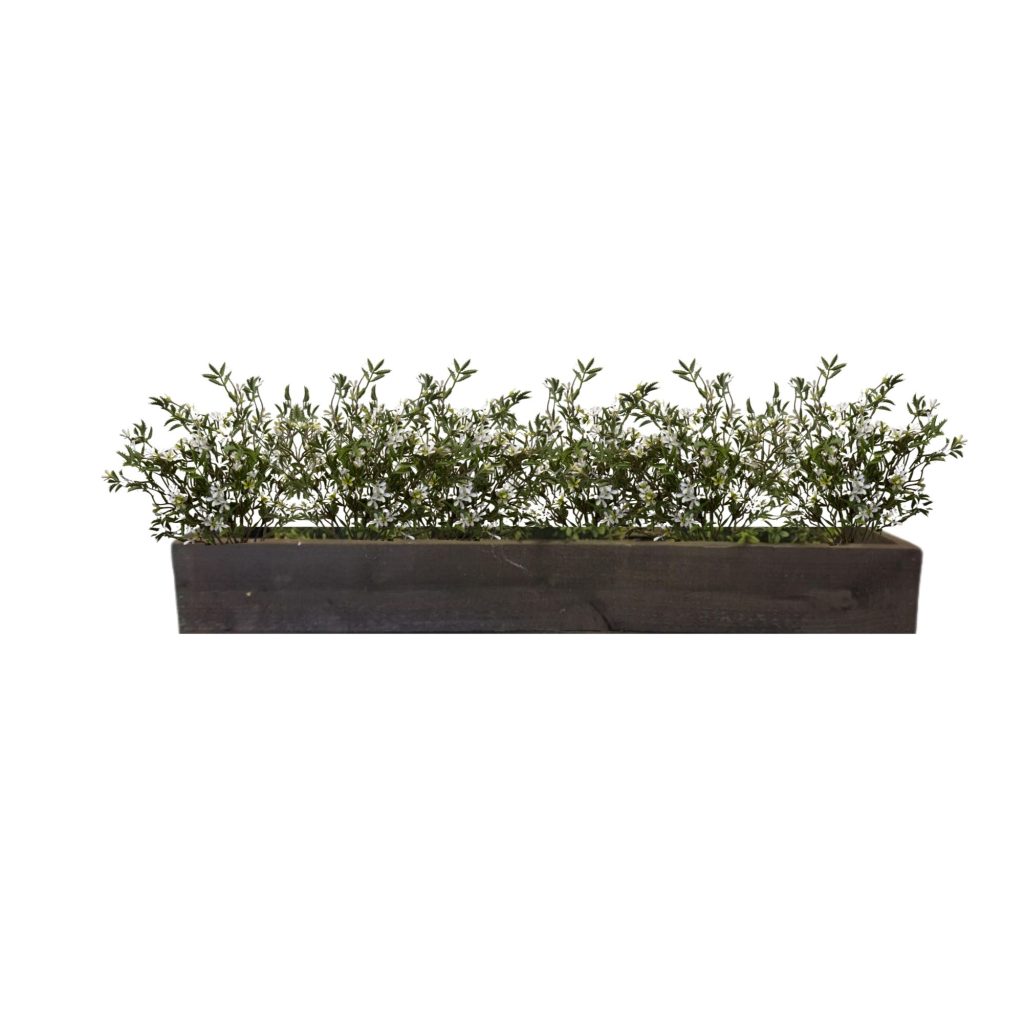 Artificial Flowering Olive Window Box