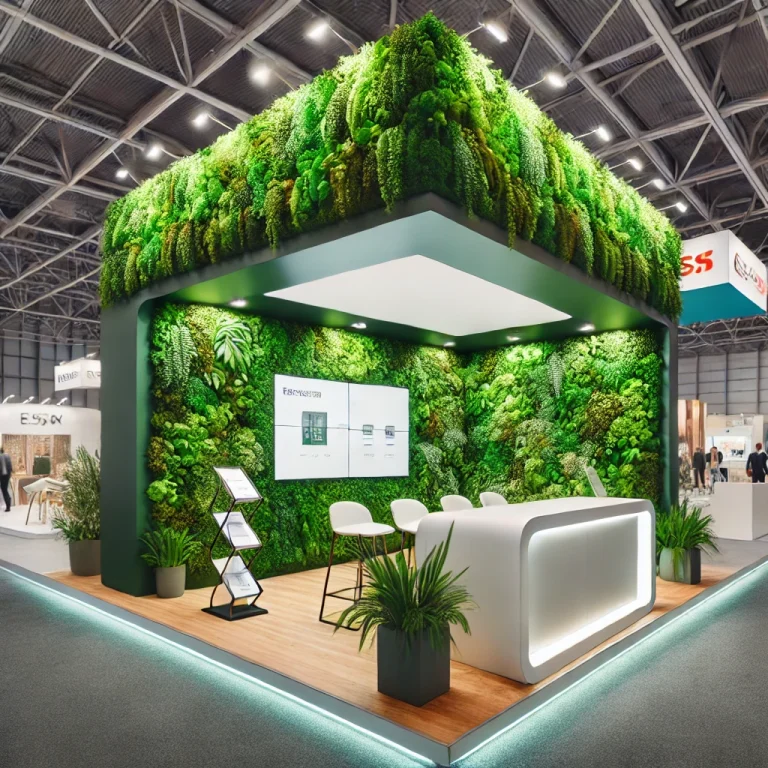 green wall exhibition stand