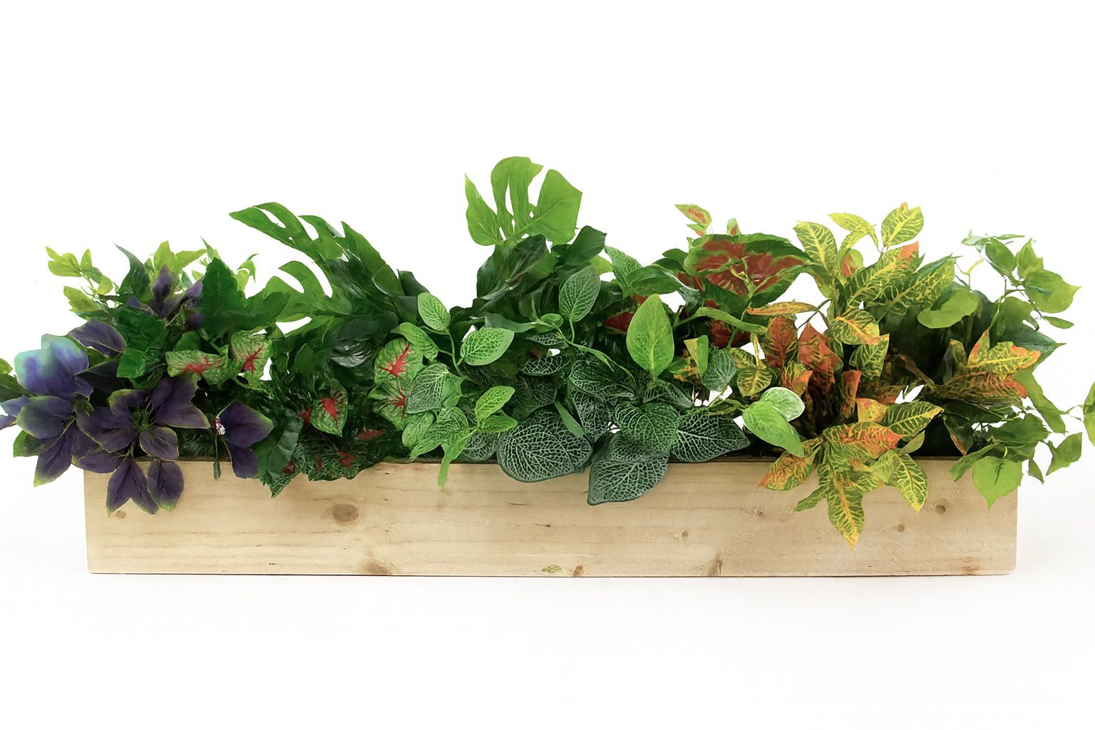 Artificial Interior Palette of Leaves Window Box