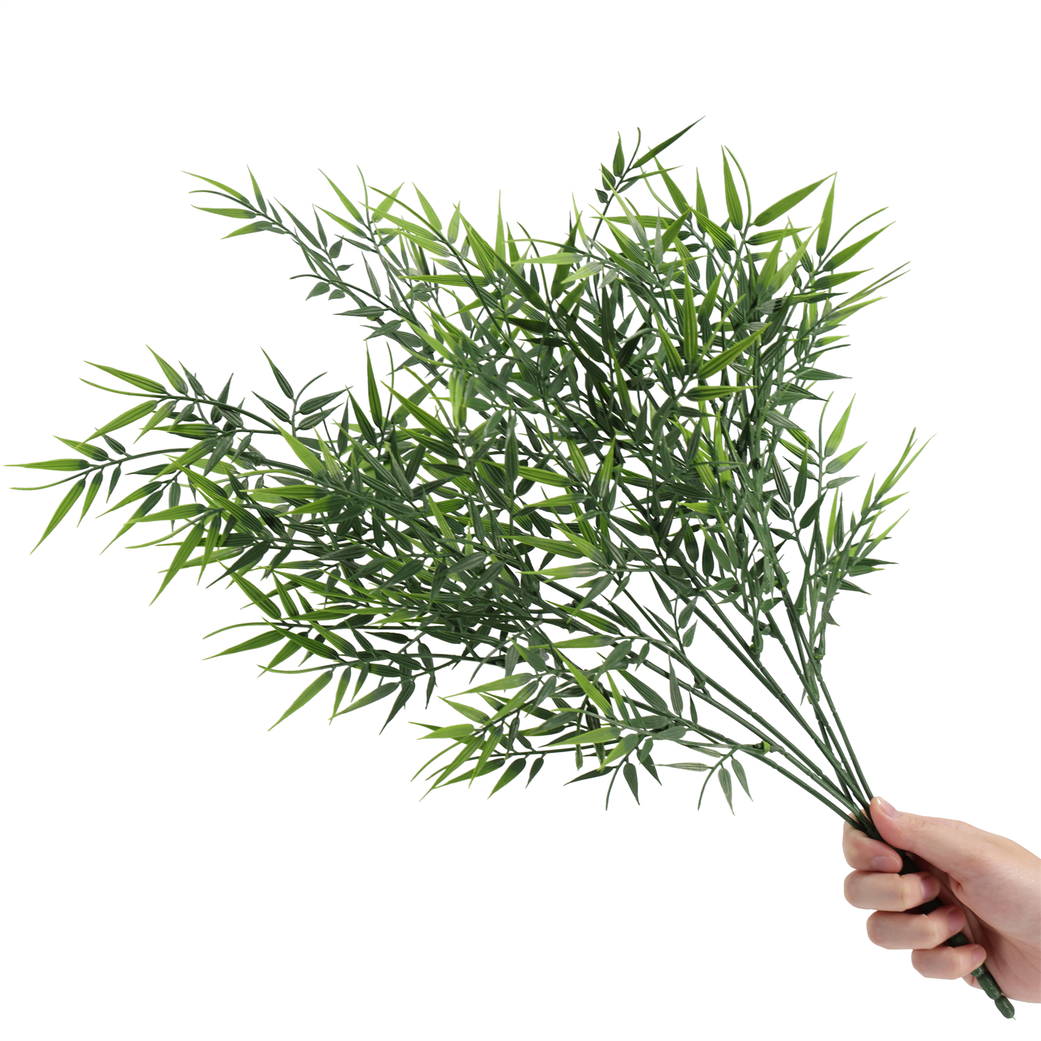 DLVS-482 52CM Length Dark Green Artificial Bamboo Bush UV FR (7)