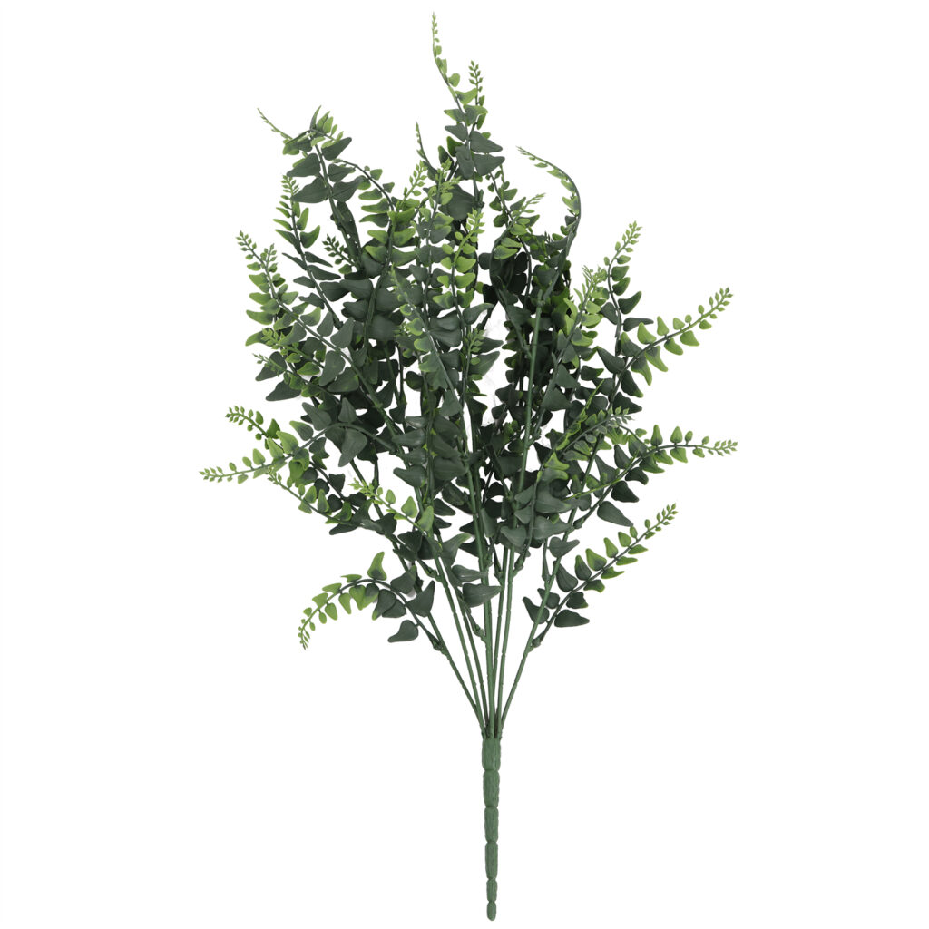 DLVS 483 52CM Length Dark Green Artificial Fern Bush UV FR 7 1