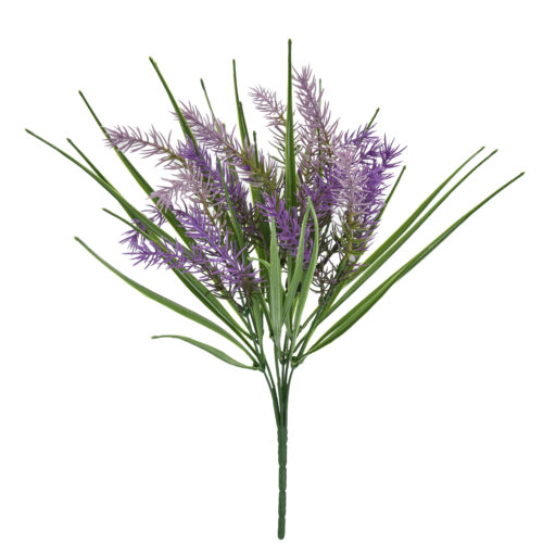 UV protected artificial purple asparagus bush with green foliage, ideal for green walls, hanging baskets and window boxes.