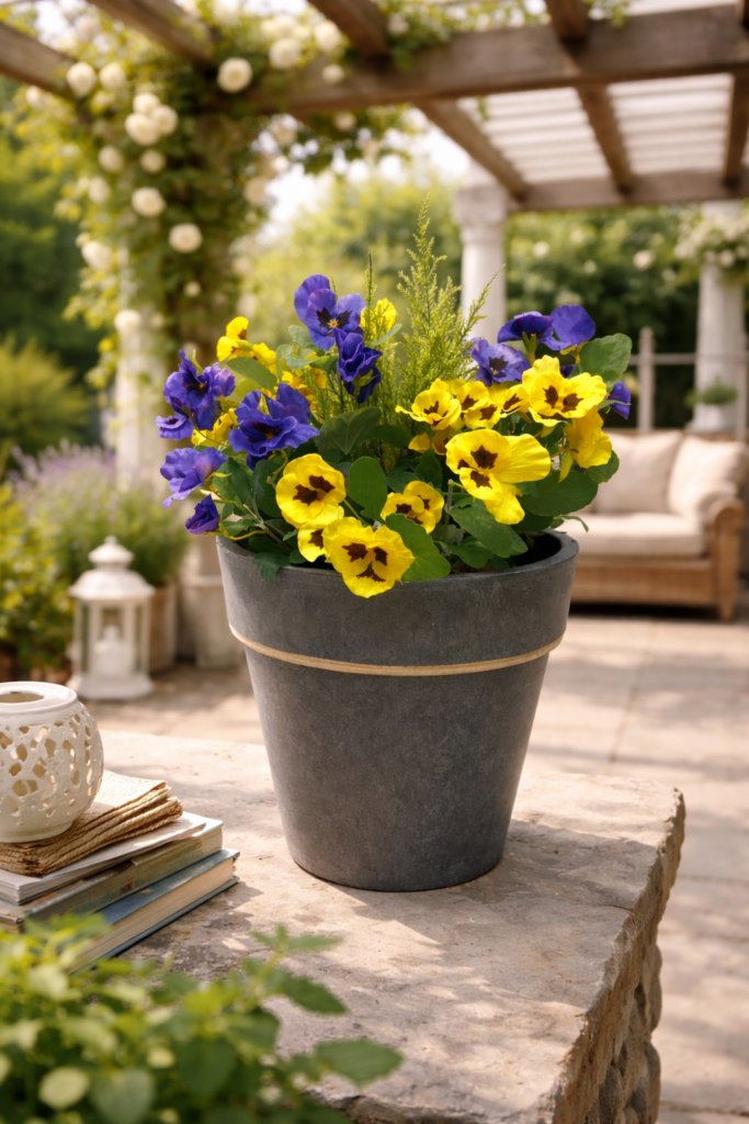 Mothers day flower pot in situ