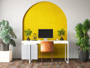 artificial greenery used to style interior