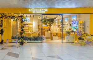 artificial plants in storefront