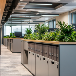 artificial plants in office