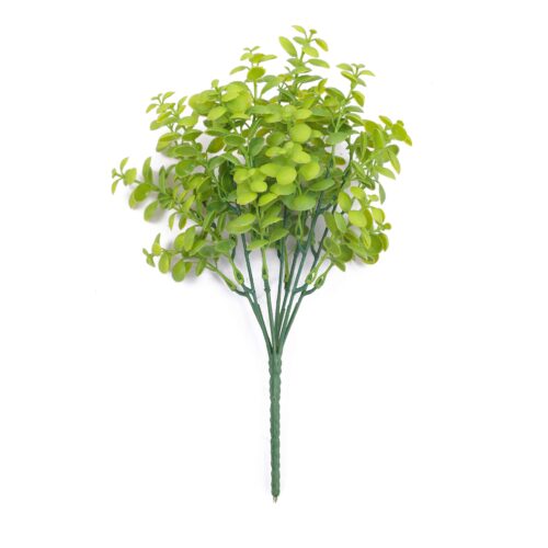 Artificial spring buxus bush with bright lime-green foliage