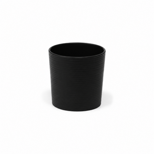 Round ECO Chisel Planter - Black