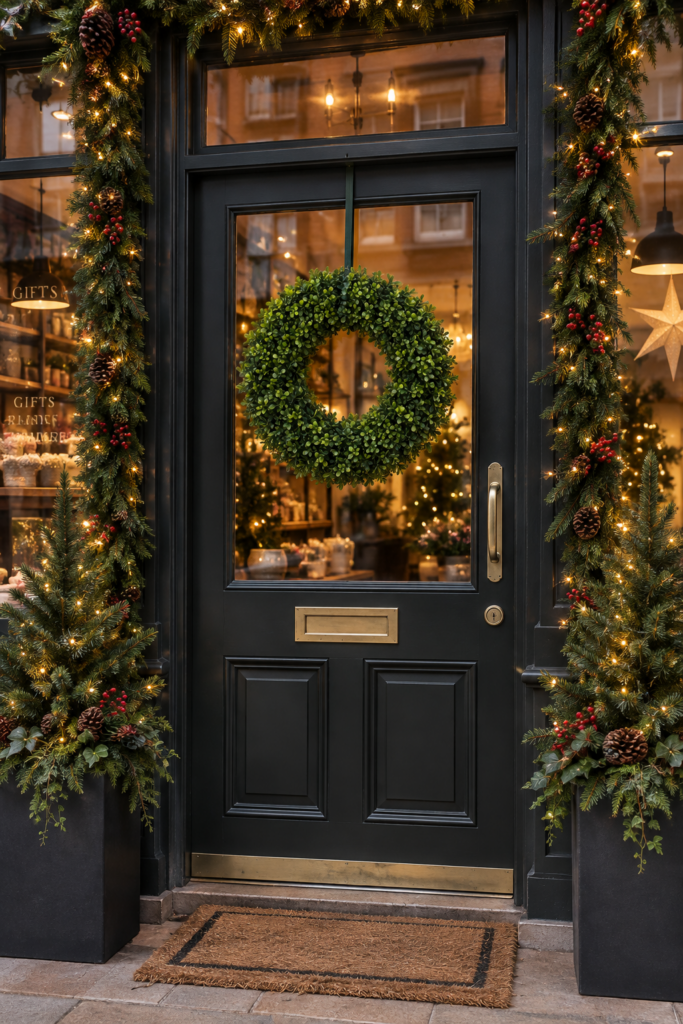 boxwood wreath in situ