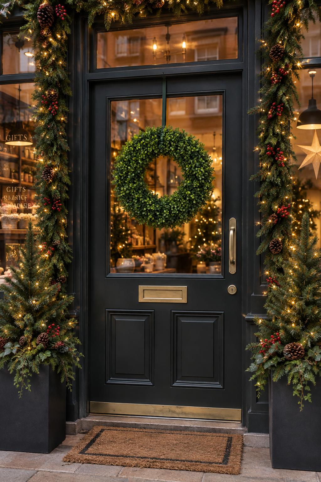boxwood wreath in situ